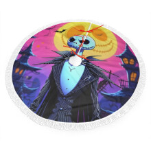 Spódnica choinkowa z kreskówki „Miasteczko Halloween” na świąteczne przyjęcie, duża mata pod choinkę, 30 cali
