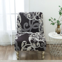 Zhuge Armless Chair Slipcover Cover, abnehmbar und waschbar, bedruckter Möbelschutz für Slipper-Sessel (Stil L)