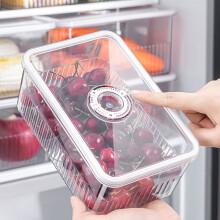 Caja de almacenamiento de alimentos transparente y apilable, compatible con despensa, congelador, refrigerador, armario y encimera. Organizador