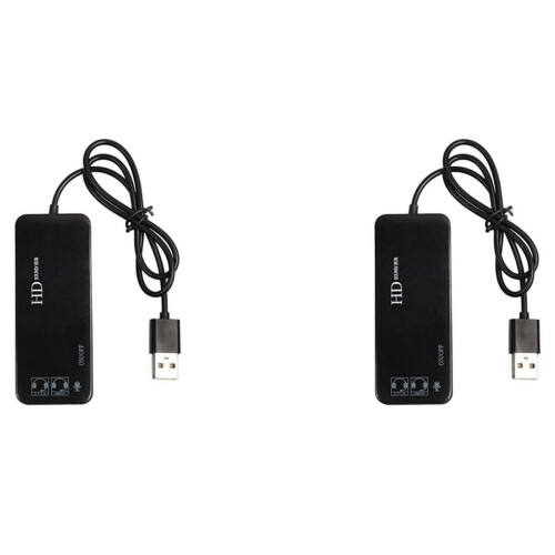 Εξωτερικός διανομέας USB 2.0 2x3 θυρών 7.1 καναλιών με κάρτα ήχου, ακουστικά,