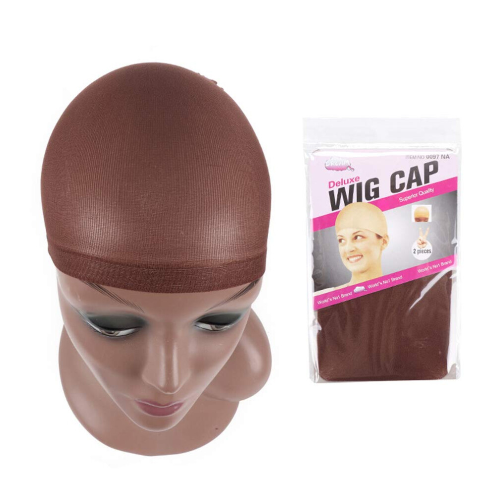 Unisex Wig Cap 2 Pack Nylon Stretch Mesh Smooth Dome Design For Making Wigs Multiple Colors