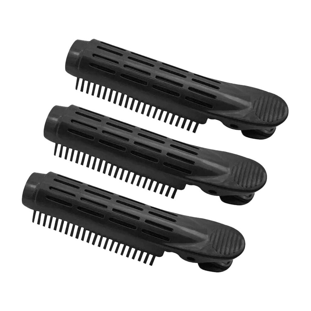 Unisex Black Root Volume Hair Clips 3Pc Self Grip Hair Root Lifter For Instant Volume And Fluffy Styling