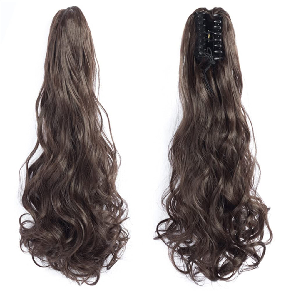 Heat Friendly Kinky Curly Ponytail Hair Extension 140g Synthetic Claw Clip Hairpiece 22 Inches