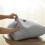 Phantoscope Single Button Cotton Blend Series Decorative Throw Pillow, 22" x 22", Light Grey, 2 Pack 4