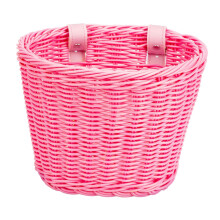 funtasica Kids Bike Basket Front Decor Child Basket Artificial Rattan Handwoven Handlebar Basket for Girls Boys Camping Picnics L 25cmx18cmx19cm