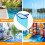 2pcs Pool Leaf Skimmer Surface Net Plastic Handle Swimming Pool Spa w/Magnet 7