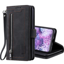 Flip Case for compatible with Samsung Galaxy S20 Plus 9 Card Slots Pu Leather Wallet Kickstand Lanyard