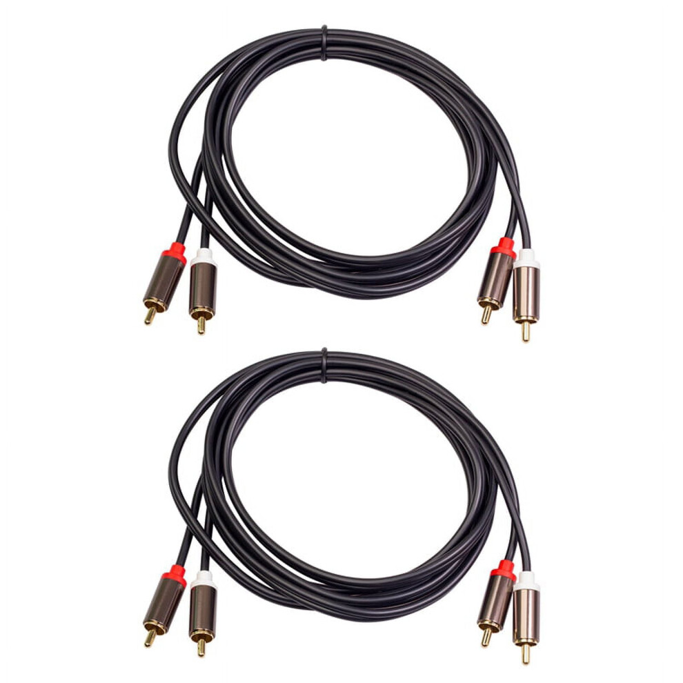 2X 2Rca To 2 Rca Coaxial Audio Cable 3.5 Jack Stereo Rca Audio Cord 1M For Home Theater Dvd Tv Amplifier Cd Soundbox 9110895363355