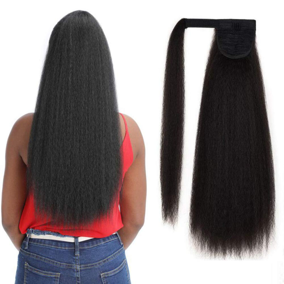 Women Human Hair Wigs Long Fluffy Synthetic Ponytail Heat Resistant Cosplay Wig with Adjustable Cap 55cm 2#