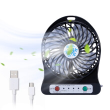 Ventilador portátil a bateria com lanterna LED, recarregável e silencioso, ideal para camping e mesa, com gancho para pendurar em barracas, quartos