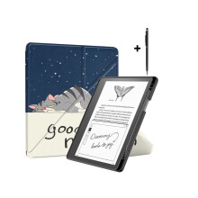 Étui fin en cuir pour Kindle Scribe 10,2" (2022) - Étui folio intelligent avec porte-stylet, mise en veille/réveil automatique, multi-angles,