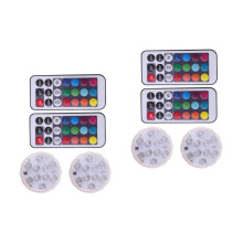 Conjunto de 4 Lâmpadas de Vela Impermeáveis para Lagoa e Piscina com Controle Remoto e LED