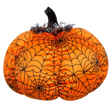Decoratie met spinnenwebpompoen - Oranje