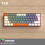 jixopn T60USB Μίνι Μηχανικό Φωτιζόμενο Ενσύρματο Πληκτρολόγιο Gaming (Μαύρο Γκρι Μπλε 8