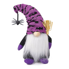 Halloween-nisser ornamenter plysjdekor dukker håndlaget heks skandinavisk svensk halloween borddekorasjoner gaver
