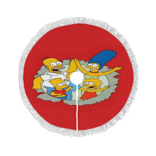 Simpson Weihnachtsbaumkleid – Fransen, Plüschdekoration für Weihnachtsbaum, Halloween, Ostern, Feiertagsfeiern, dekorative Silvesterparty – 122