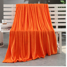 Pamqxs Bedding Fleece BlanketThrow Grey Luxury Anti-Static Fuzzy Soft Microfiber Blanket for Couch, Sofa and Bed (100x65 CM),Orange