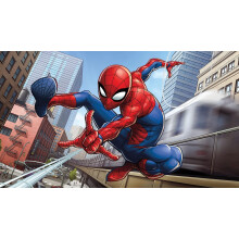 Modrá deka s motivem Spider-Mana, měkká a útulná přehozová deka, plyšová, lehká a teplá, nadýchaná flanelová deka a na gauč,