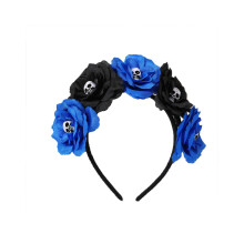 Event-Party-Halloween-Rosenstirnband, mexikanische rote Blumenkrone, Gothic-Kopfbedeckung für Partykostüme, Cosplay-Kopfbedeckung