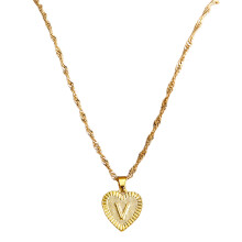Collana con ciondolo Welling, iniziale AZ a forma di cuore, gioiello semplice e luminoso, collana ideale per il compleanno.