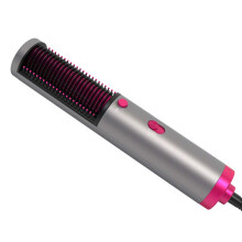 3 in 1 Negative Ion Hair Straightening Brush, PTC Heated Hot Air Brush for Smooth Frizz Hair
