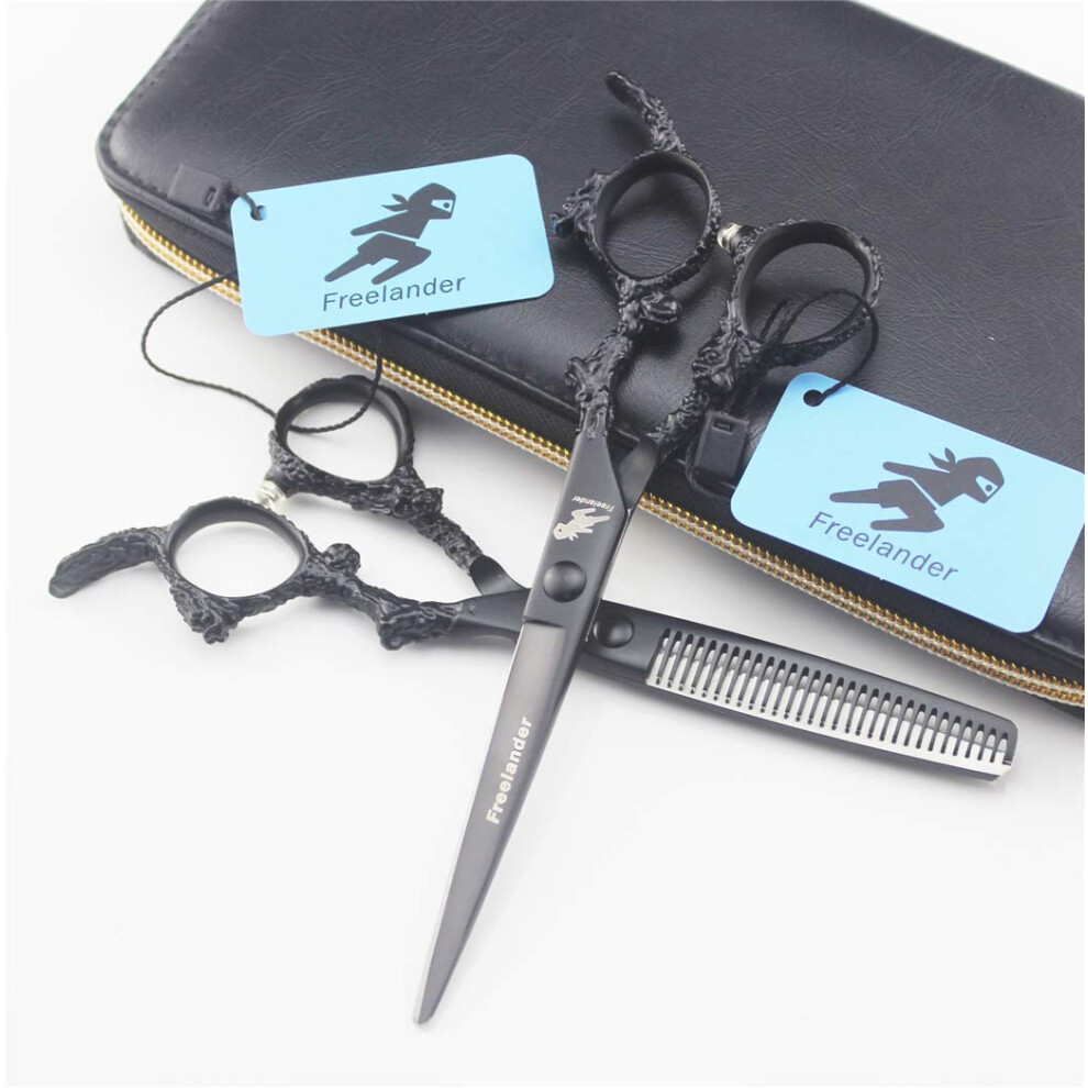 6.0 Inch Japanese Stainless Steel Professional Hair Cutting Scissors with Ergonomic Offset Grip