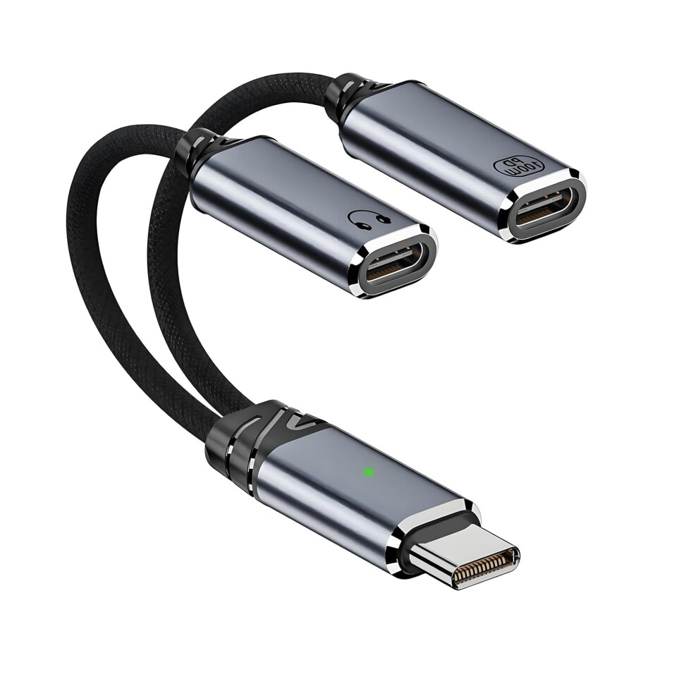 Usb C Audio And Charging Adapter 100W Pd Hifi 2In1 For Iphone 16 15 Galaxy S24 S23 Ipad Macbook 9365369242302