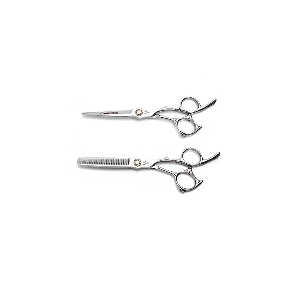 Professional Hair Cutting Scissors Set 6 Inch Barber Scissors with Thinning Shears for Salon and Home Ref: 8912