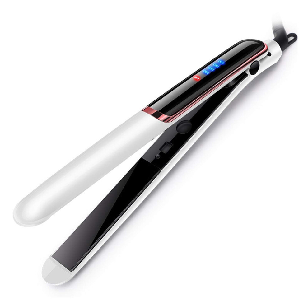 White 2 In 1 Ceramic Hair Straightener And Curler Fast Heating For Wet And Dry Hair Frizz Control Au Plug
