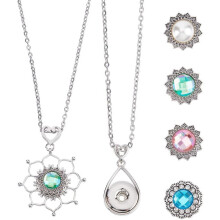 304 Stainless Steel DIY Necklace Kit with Snap Charms & Button Pendants, Compatible with Alloy Jewelry Making for Necklaces & Bracelets