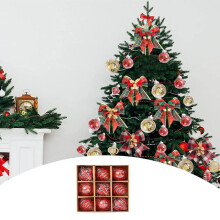 Christmas Ball Ornaments 3.15" Clear Shatterproof Xmas Decorations for Tree, Holiday Party, Indoor/Outdoor, Bulk Baubles