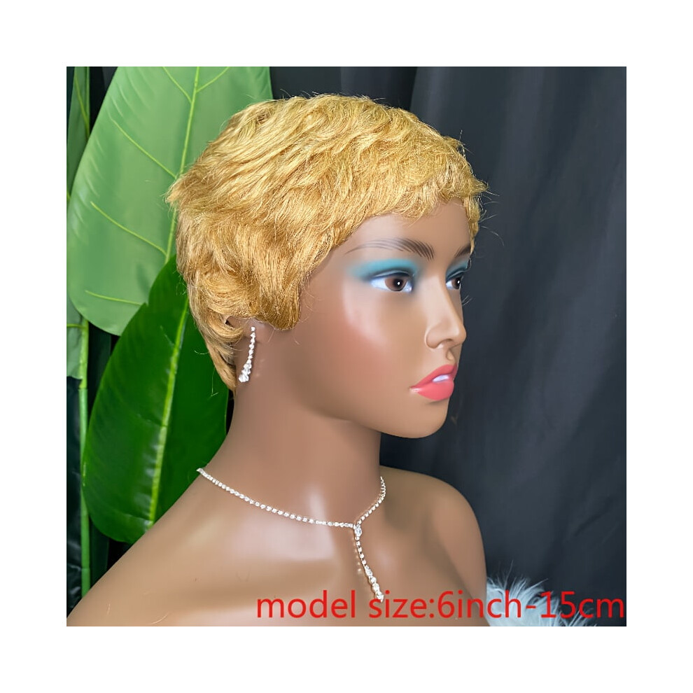 Unisex 99J Pixie Cut Human Hair Wig Short Straight Human Hair Wigs