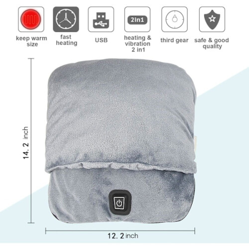 Foot Warmer with Heating and Vibration Massage Function 2