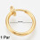 Pair Gold Plated Clip On Rings 30 mm in diameter 1