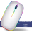 Wireless computer mouse with RGB LED dual mode Bluetooth/Wifi Silver 2