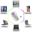 Wireless computer mouse with RGB LED dual mode Bluetooth/Wifi Silver 5
