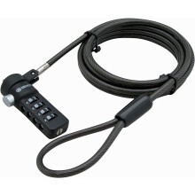 Black Notebook/Laptop Combination Lock Security Cable