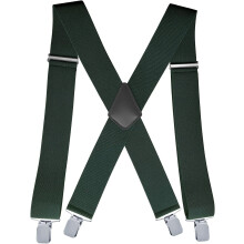 Suspenders for Men Heavy Duty, 2 Inch Wide Adjustable Elastic X Back Suspender
