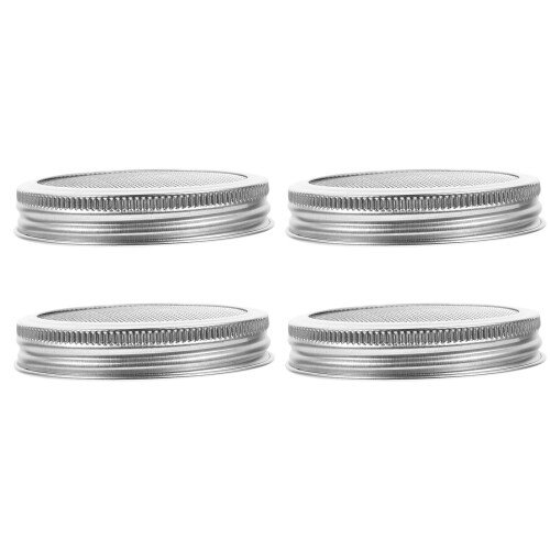 Mason Jar Sprouting Lids 4 Pack Stainless Steel Mesh Stands
