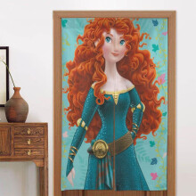 Merida Door Curtain for Doorway, Pattern Print Blackout Privacy Window Curtain, Room Divider Curtain Tapestry Home Decor, 34" W X 56" L