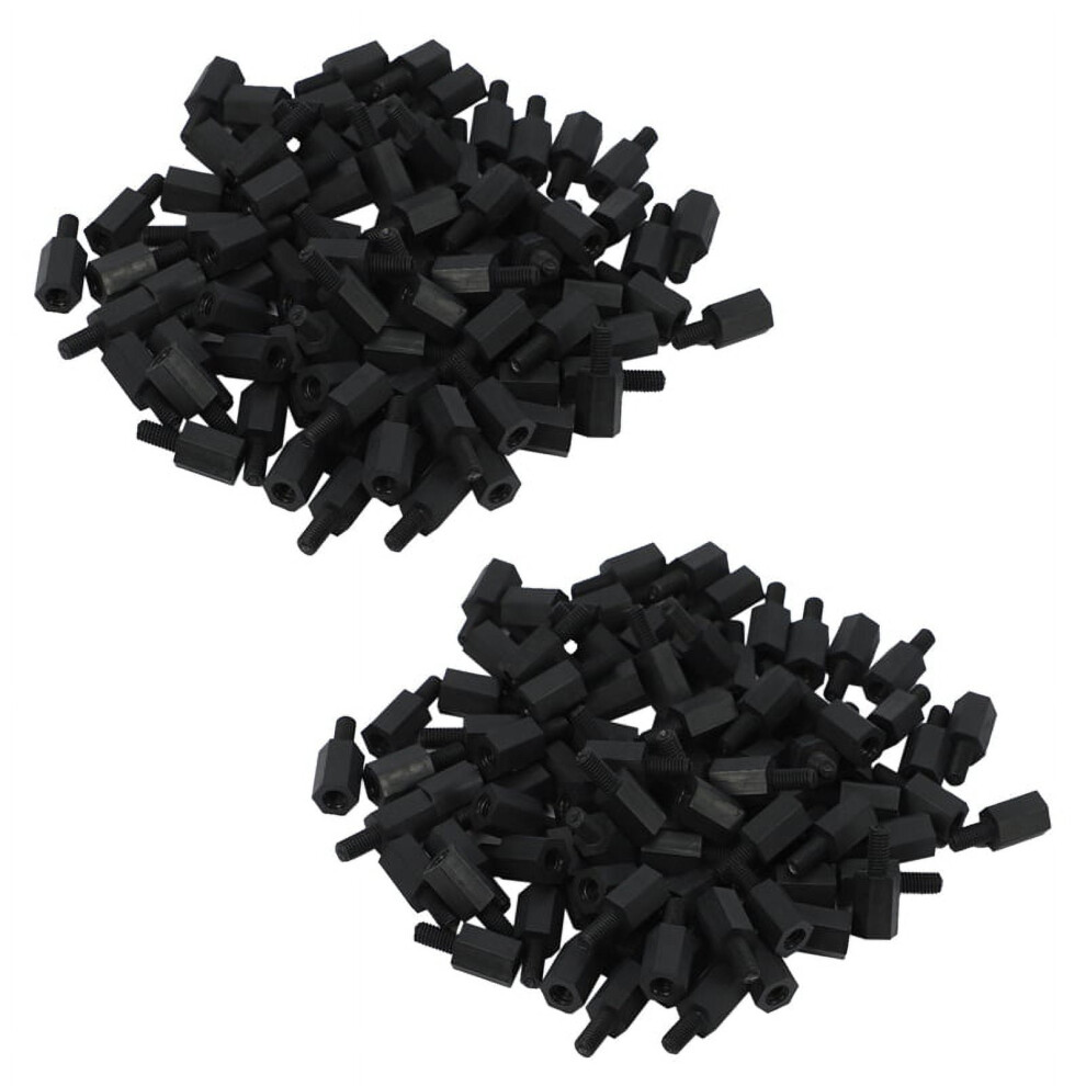 200Pcs M3 Thread 8Mm+6Mm Pcb Fixed Nylon Hex Standoff Spacer Pillar 9353595266179