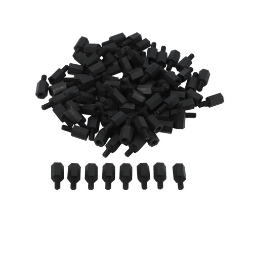 200Pcs M3 Thread 8mm+6mm PCB Fixed Nylon Hex Standoff Spacer Pillar 1
