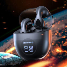 Avtoify Transparent Charging Compartment Wireless Bluetooth Headset Bluetooth 5.3 Binaural In-Ear Stereo Headset Black