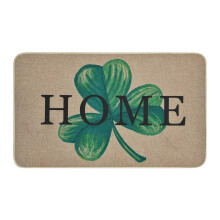 Dørmatte til St. Patricks dag, 40x60 cm, sklisikkert teppe til innendørs og utendørs bruk, kompatibel med juledekorasjoner