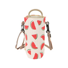 Borsa in tela per bicchieri d'acqua, portatile, da portare a tracolla, per latte, tè e bottiglie.