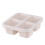 XIUH4-Compartment Bento Box, Επαναχρησιμοποιήσιμο Δοχείο Προετοιμασίας Γεύματος με Διαφανή 1