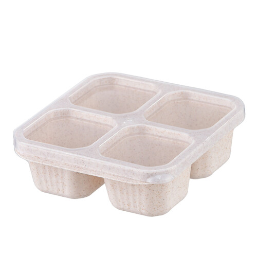 XIUH4-Compartment Bento Box, Επαναχρησιμοποιήσιμο Δοχείο Προετοιμασίας Γεύματος με Διαφανή