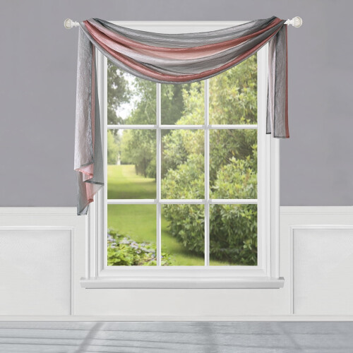 Achim Ombre Polyester-Lichtfilter-Vorhangschal, Blush, 50" x 144"