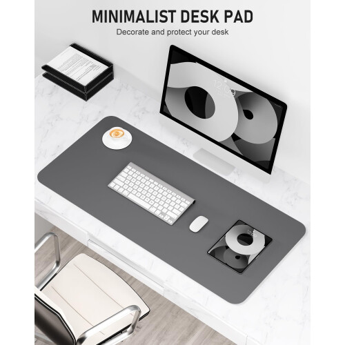 Kiibsot Desk Pad, Αντιολισθητικό Επιτραπέζιο Υπόστρωμα από Δέρμα PU 23,6" x 13,8", Αδιάβροχο 1