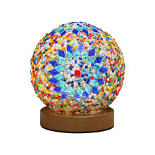Luminária de mesa decorativa em formato de ovo com LED e base de madeira, alimentada por USB, ideal para sala de estar, quarto e decoração de casa.